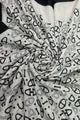 Abstract Eqestrian Horse Stirrup Print Scarf - White