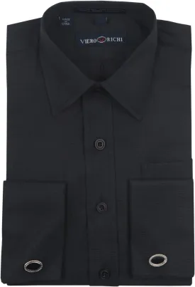 Boys French Cuff Dress Shirt Regular & Husky Sizes (Cufflinks Included)