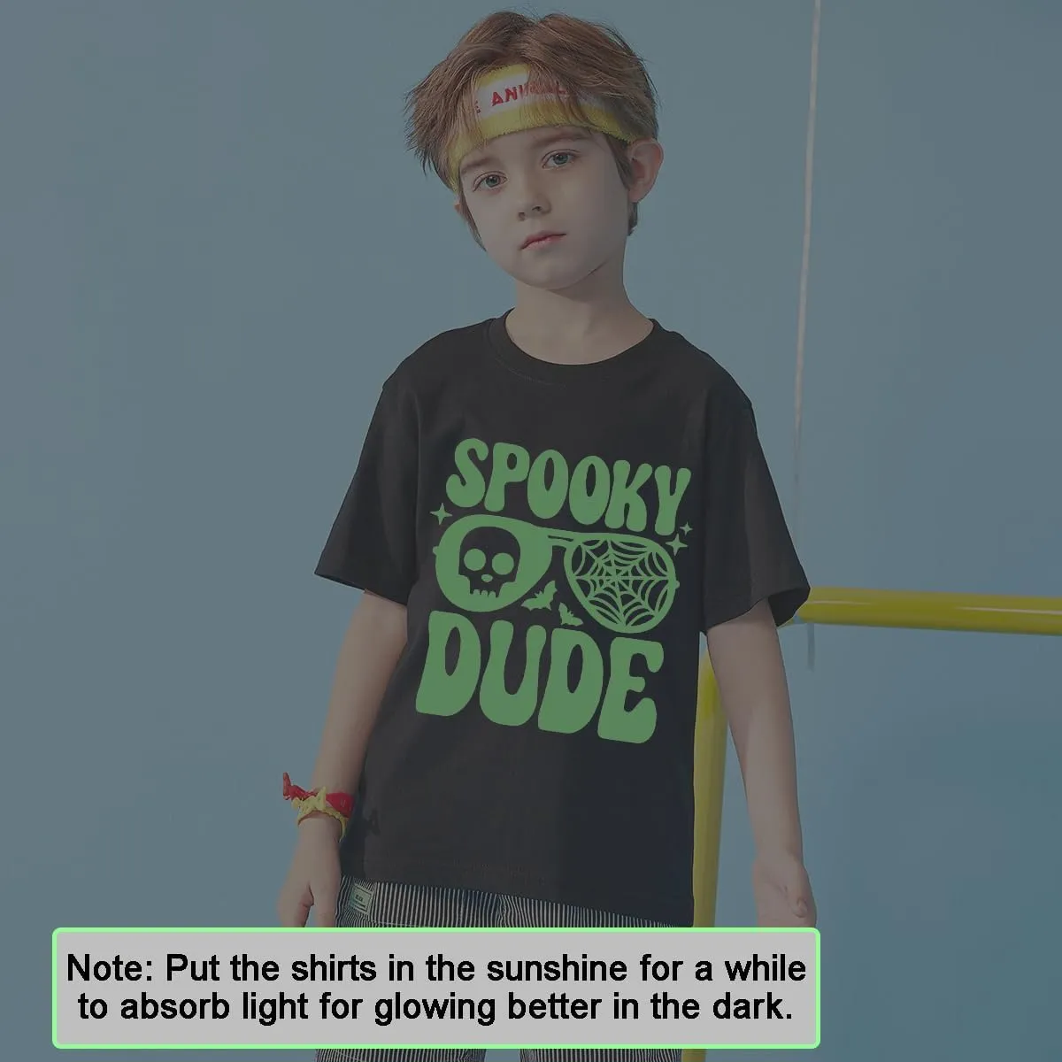 Boys Halloween T-Shirts Halloween Pumpkin Shirts Kids Ghost Trick or Treat Boo Print Tops Tees 3-10 Years