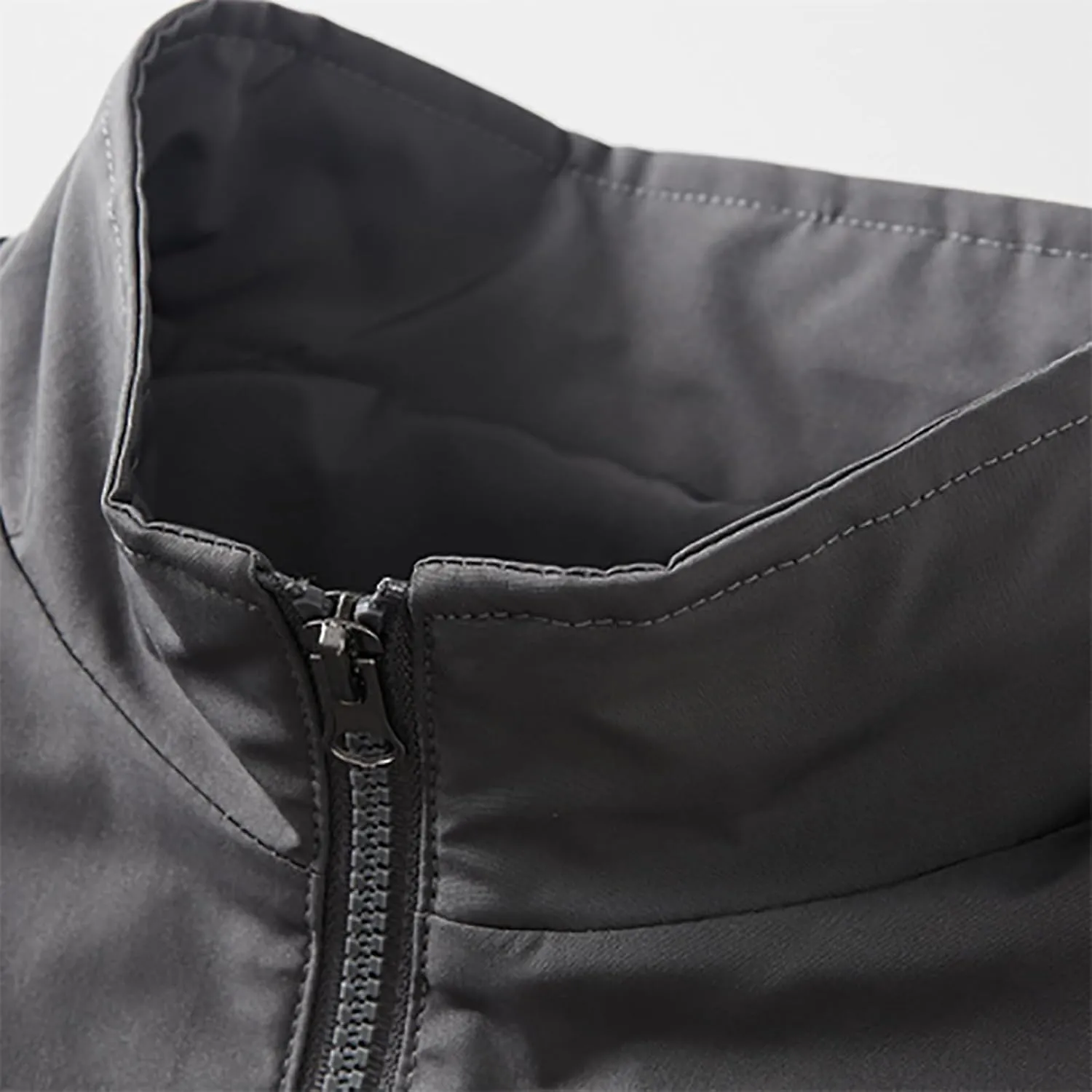 CORIRESHA Men's Classic Color Block Lightweight Jacket Varsity Zip-Up Casual Bomber Windbreaker Coat