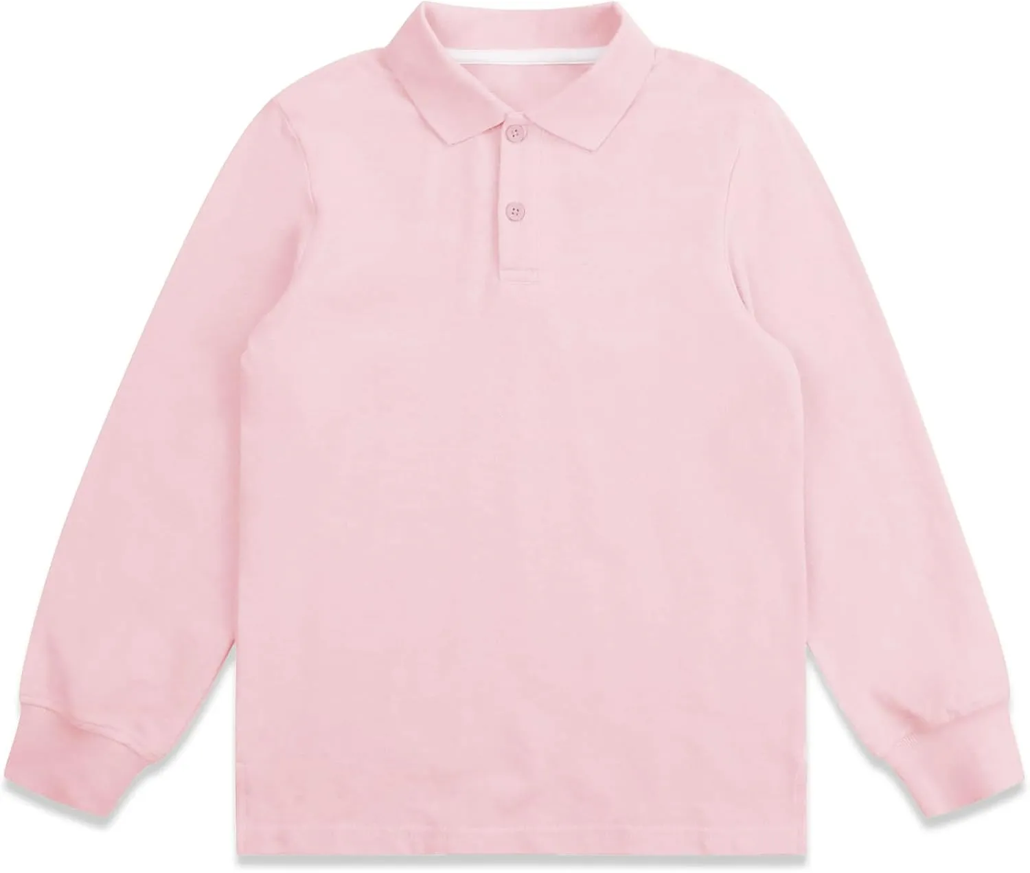 CUNYI Boys Polo Shirt Long Sleeve Cotton School Uniform Shirt Pique Tee Kids Golf Tops