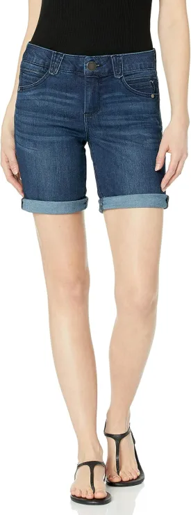 Democracy womens "Ab"solution Petite 6" Cuffed Denim Short