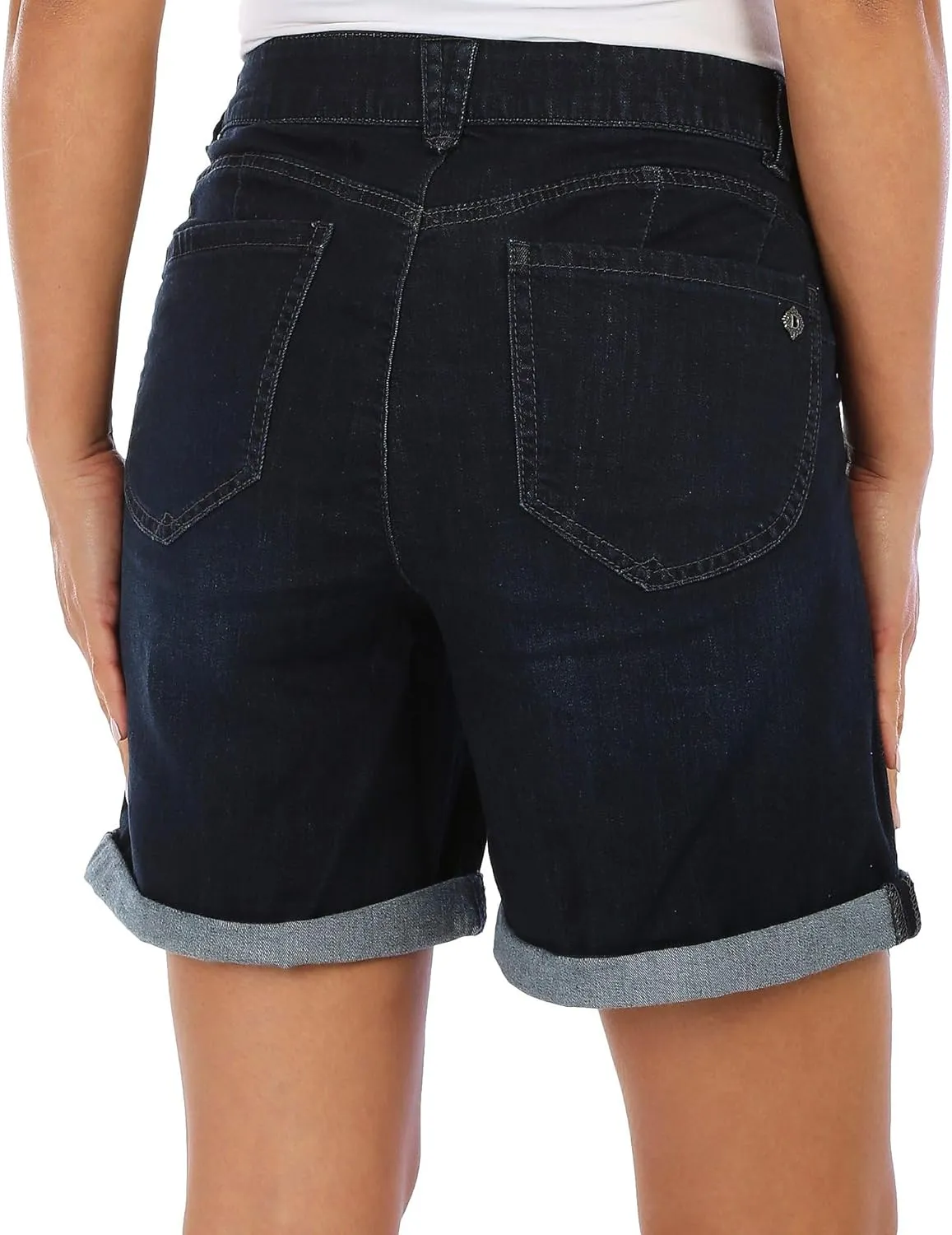 Democracy womens "Ab"solution Petite 6" Cuffed Denim Short