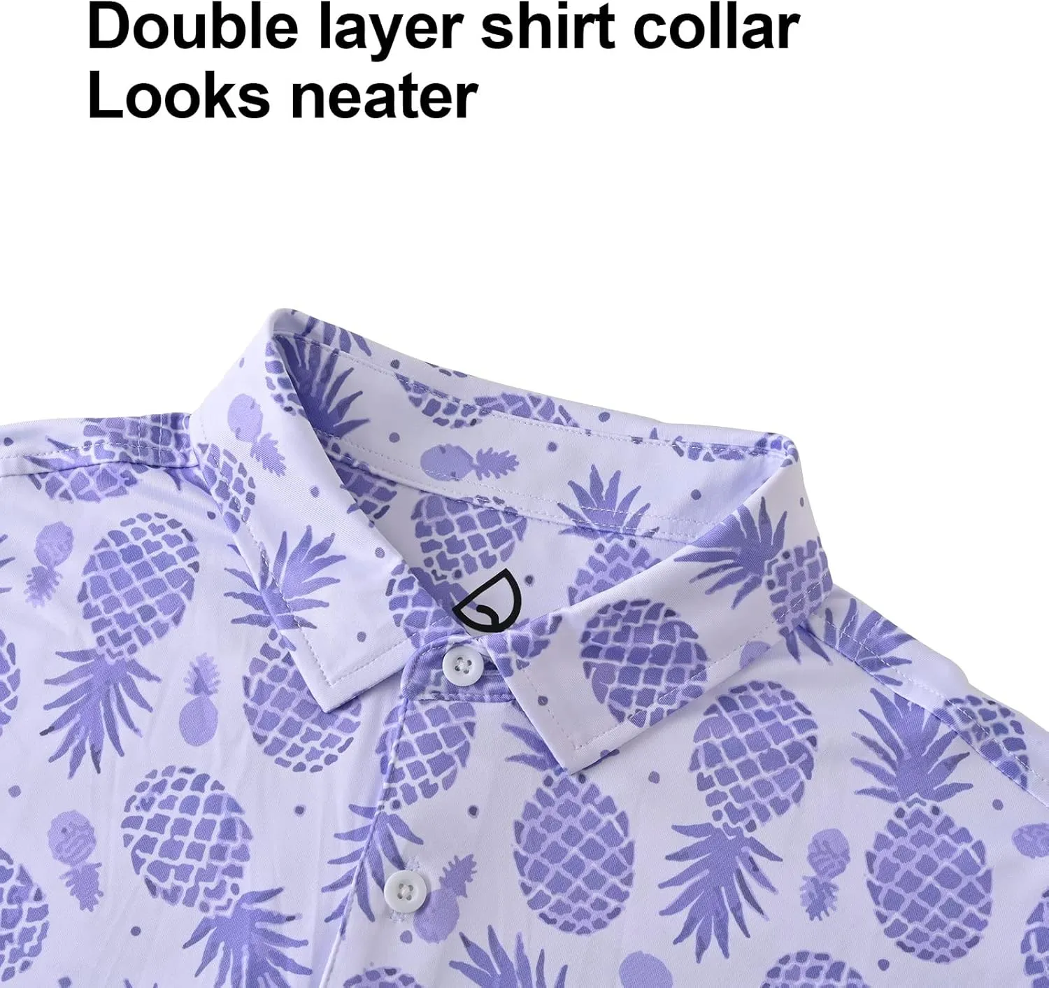 DEOLAX Mens Polo Shirts Moisture Wicking Dry Fit Performance Mens Golf Shirt Regular Fit Fashion Print Short Sleeve Polo