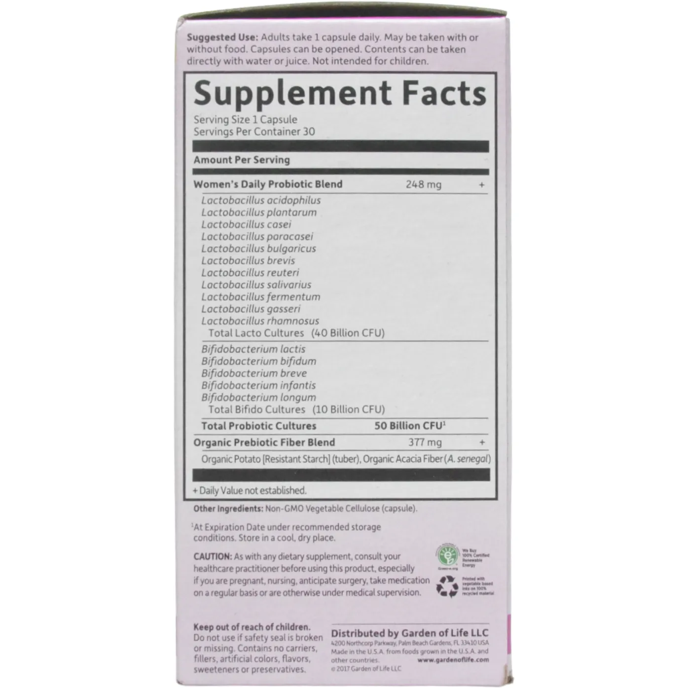Dr Formulated Once Daily Women's 30 vcaps by Garden of Life