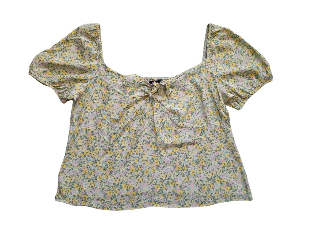 F&F Green Floral Womens Blouse