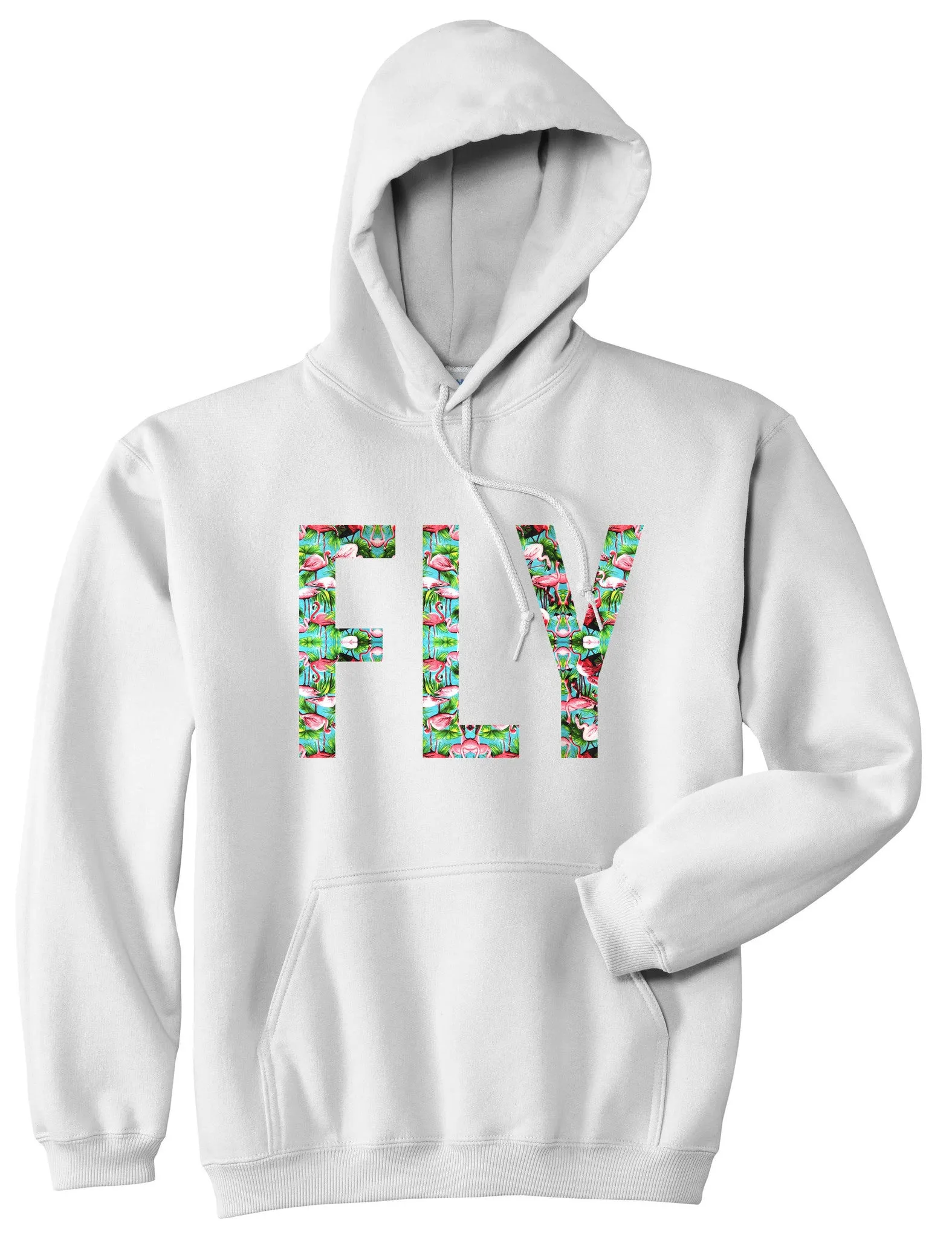 FLY Flamingo Print Summer Boys Kids Pullover Hoodie Hoody