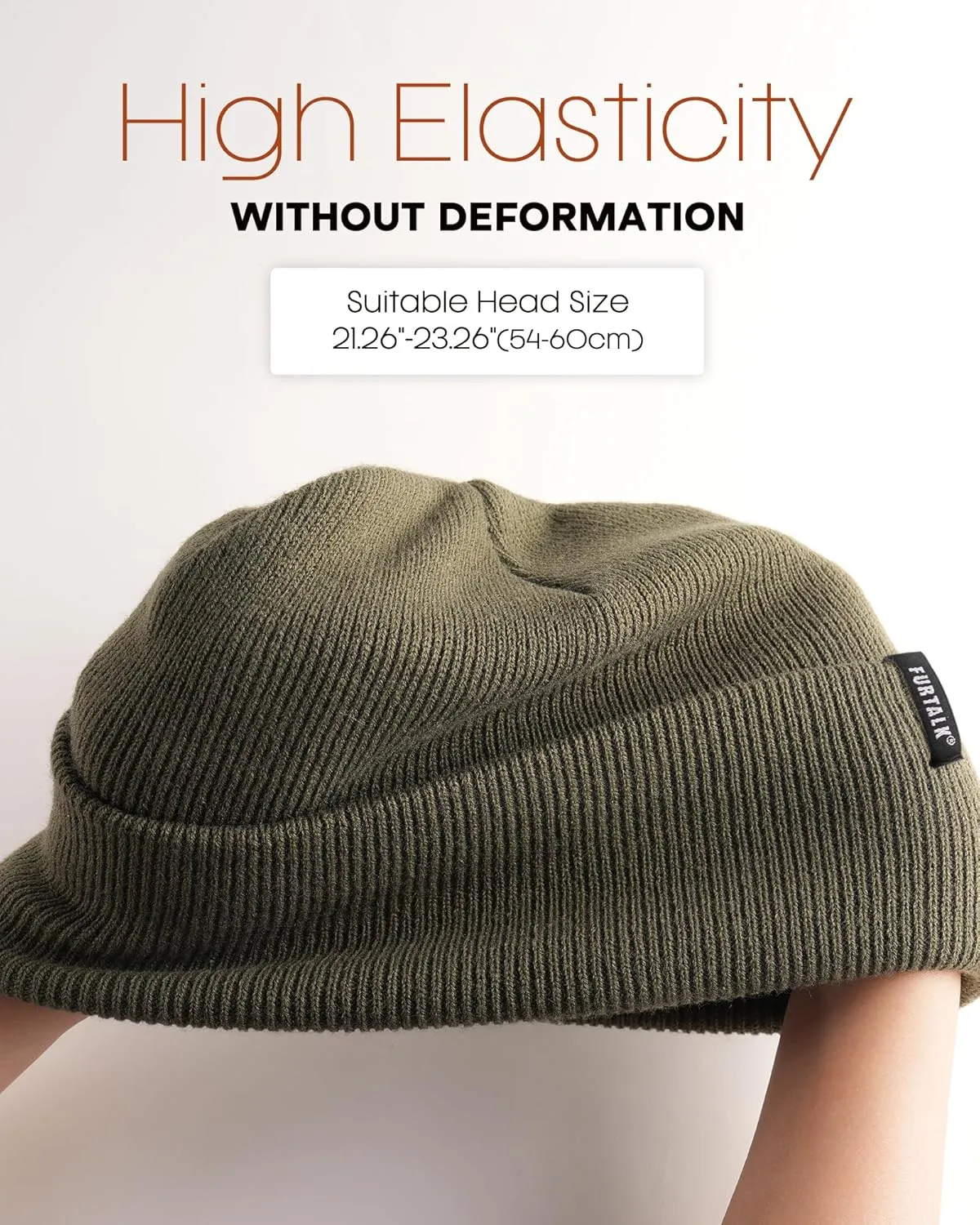 FURTALK Beanie Hat for Men Women Winter Hats for Women Men Soft Warm Unisex Cuffed Beanie Knitted Skull Cap