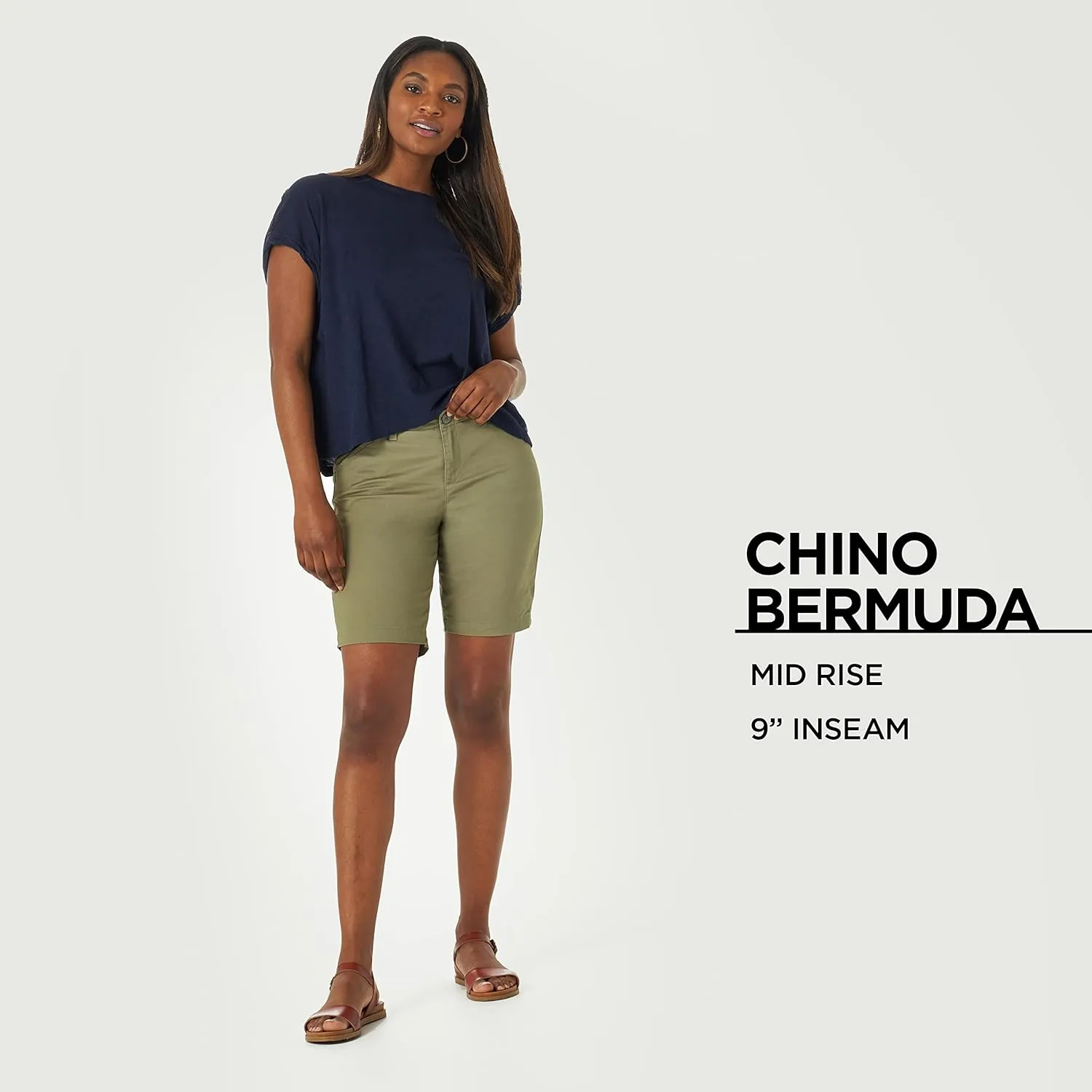 Lee womens Legendary 9 Chino Bermuda Short
