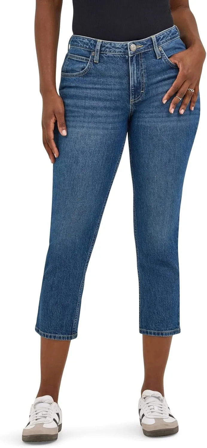 Lee womens Plus Size Legendary 26 Straight Crop Jean