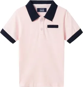LittleSpring Boys Girls Polo Shirt School Uniform Short Sleeve Pique Polo T Shirt for Kids