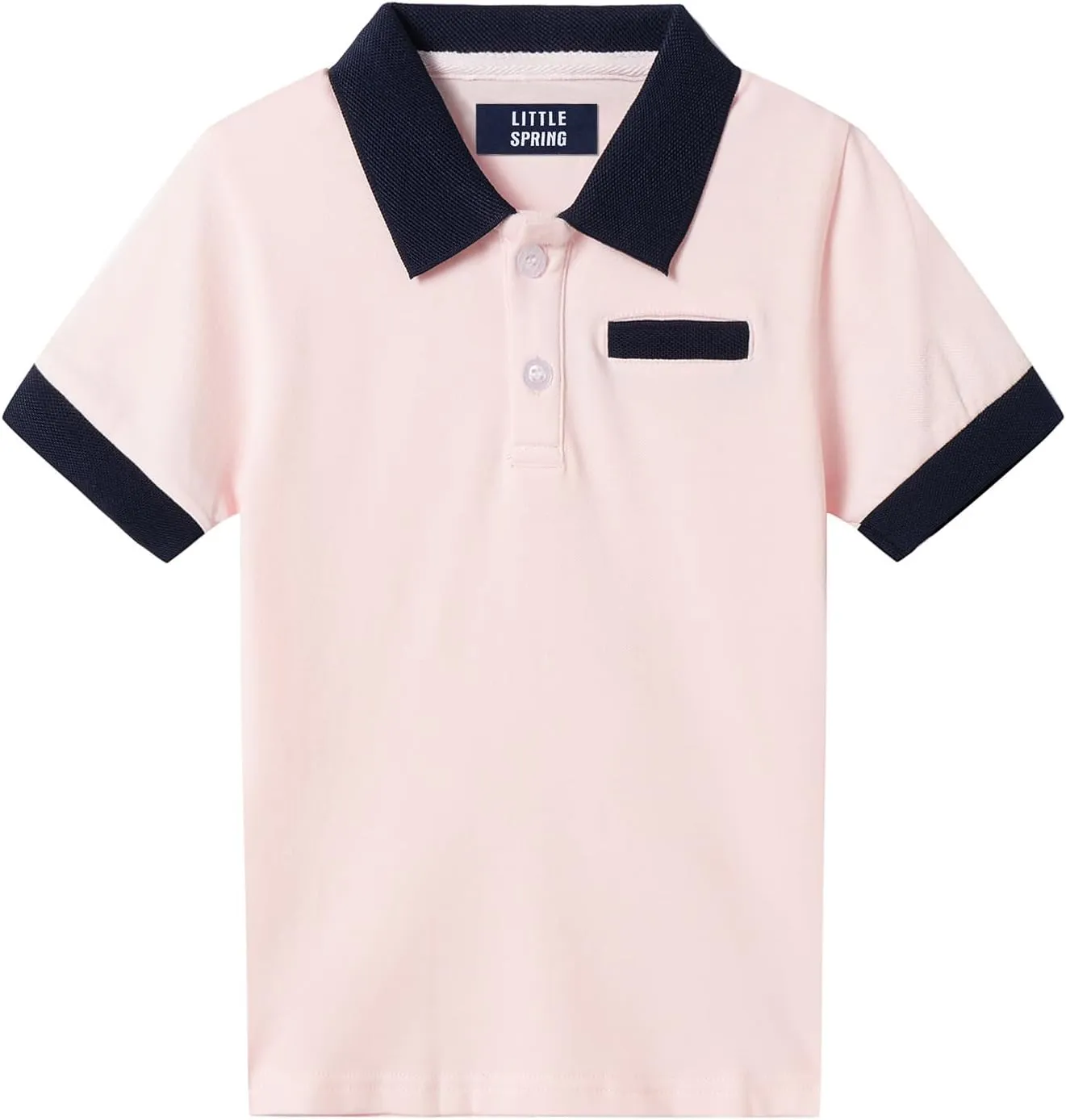 LittleSpring Boys Girls Polo Shirt School Uniform Short Sleeve Pique Polo T Shirt for Kids