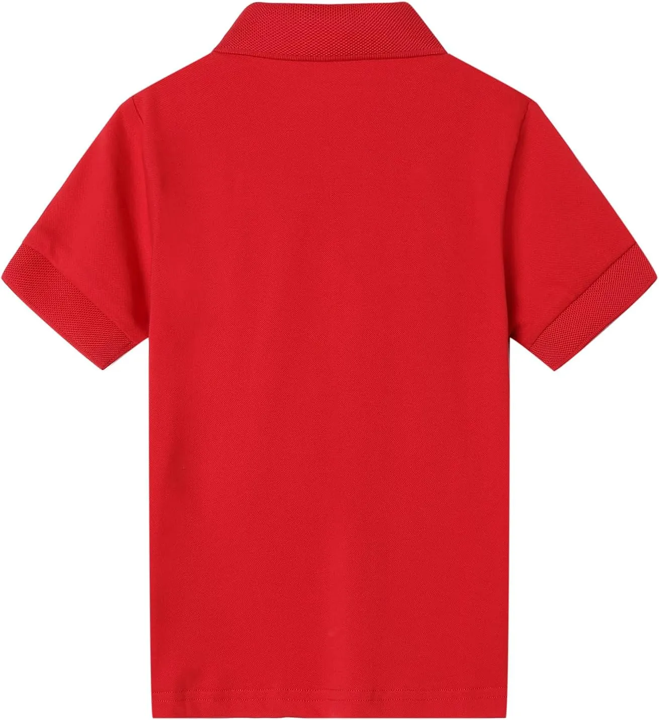 LittleSpring Kids School Uniform Pique Polo Shirts Short Sleeve