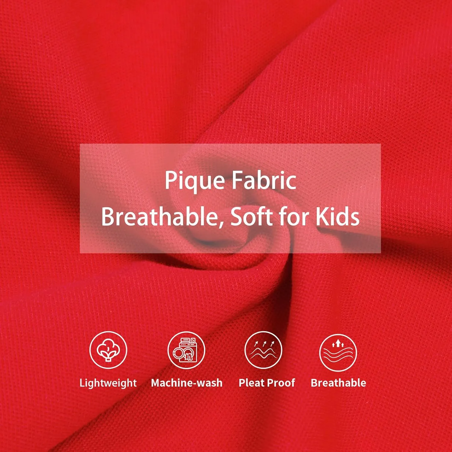 LittleSpring Kids School Uniform Pique Polo Shirts Short Sleeve