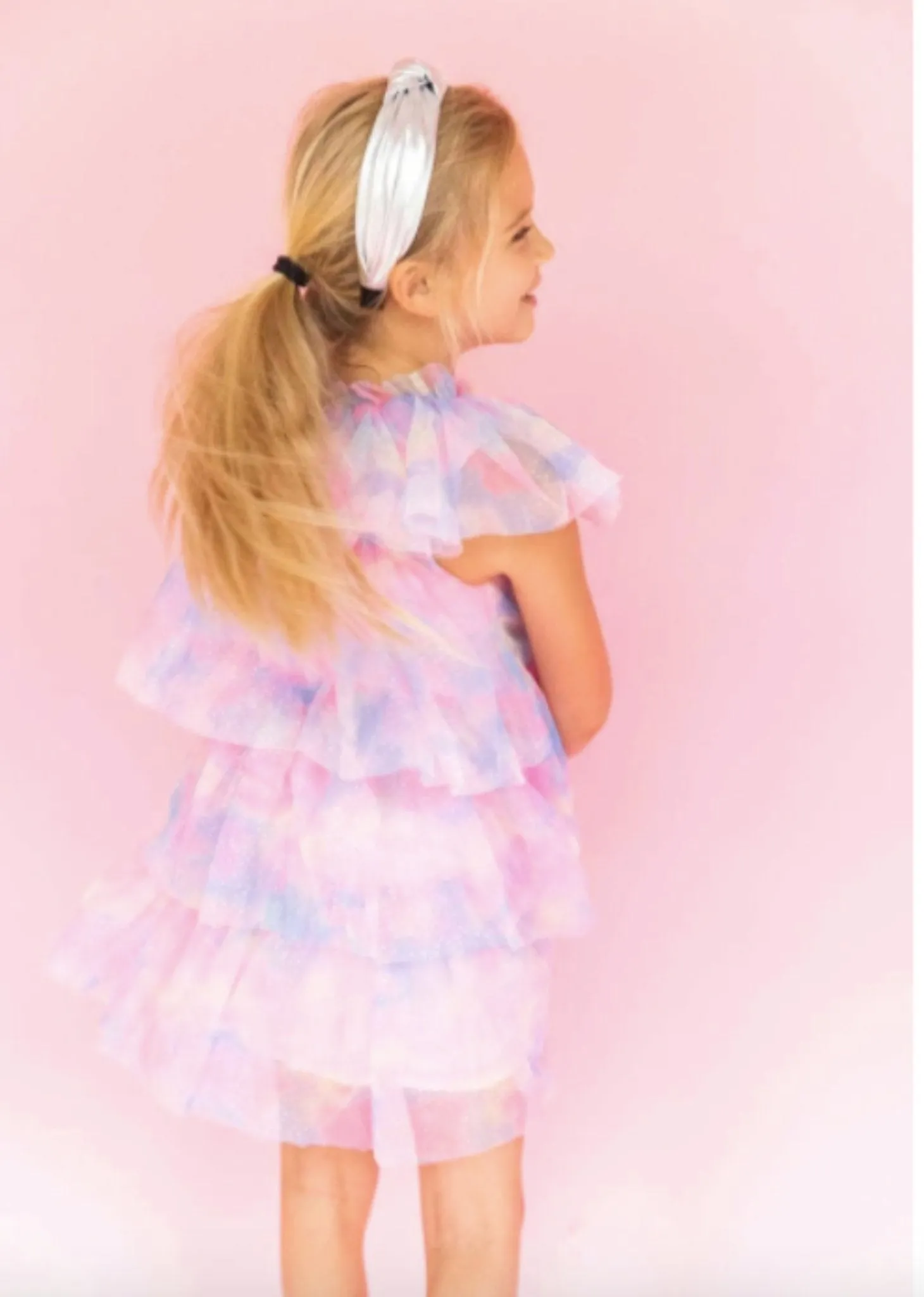 Lola and The Boys Girls Water Color Tulle Dress