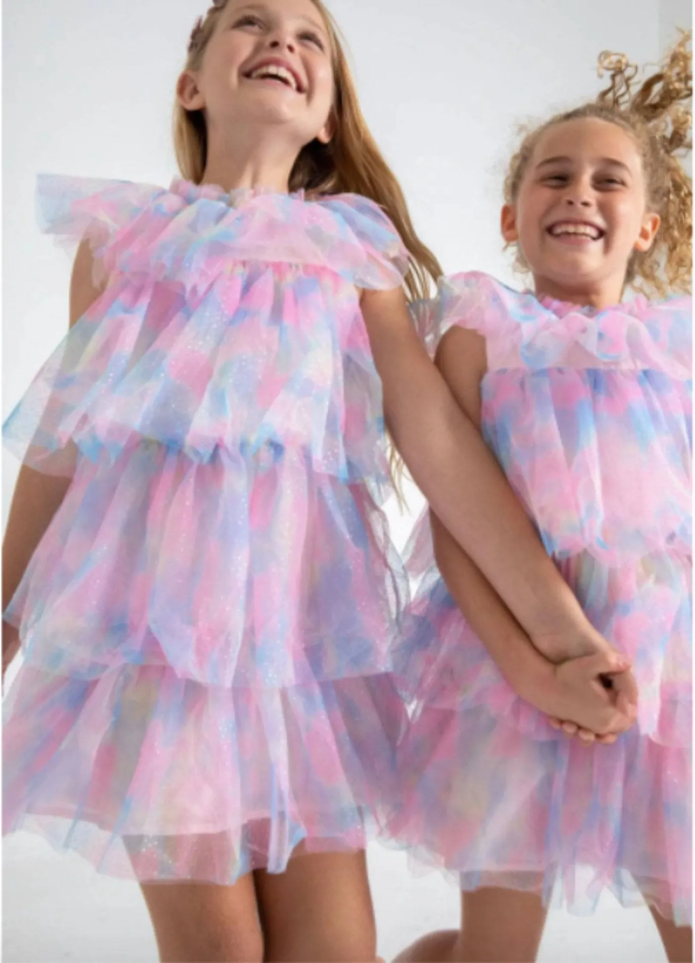 Lola and The Boys Girls Water Color Tulle Dress