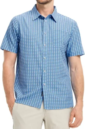 M MAELREG Mens Hawaiian Shirts Short Sleeve Button Down Tropical Beach Floral Solid Print Summer Vacation Mens Casual Shirts