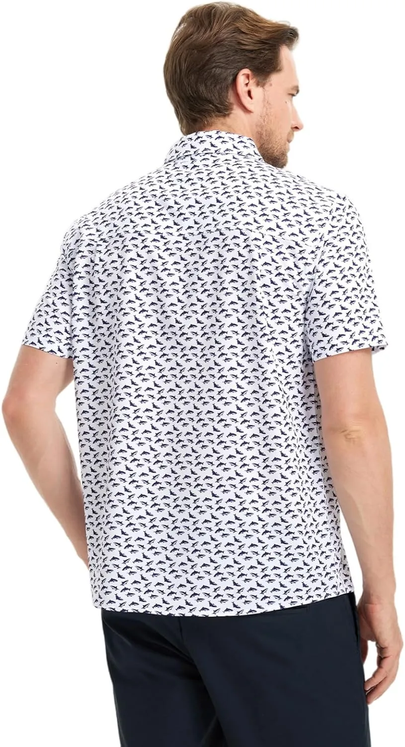 M MAELREG Mens Hawaiian Shirts Short Sleeve Button Down Tropical Beach Floral Solid Print Summer Vacation Mens Casual Shirts