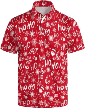 Mens Polo Shirts Short Sleeve Funny Printed Performance Moisture Wicking Quick Dry Mens Golf Shirts