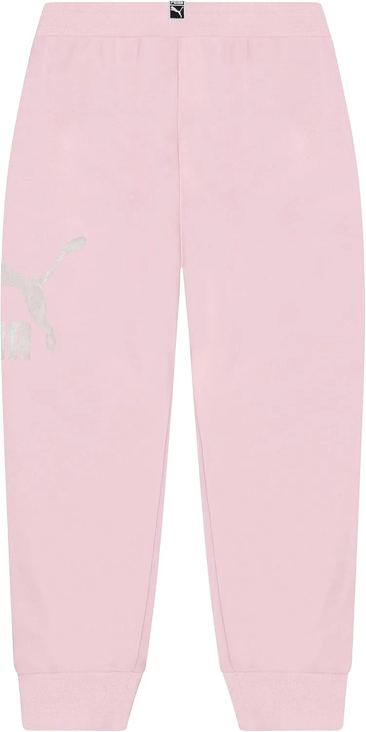 PUMA Girls' Core Logo Jogger, Fleece Lined, Elastic Waistband, Pull on Pant