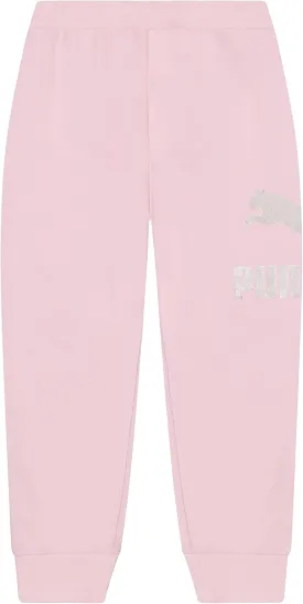 PUMA Girls' Core Logo Jogger, Fleece Lined, Elastic Waistband, Pull on Pant
