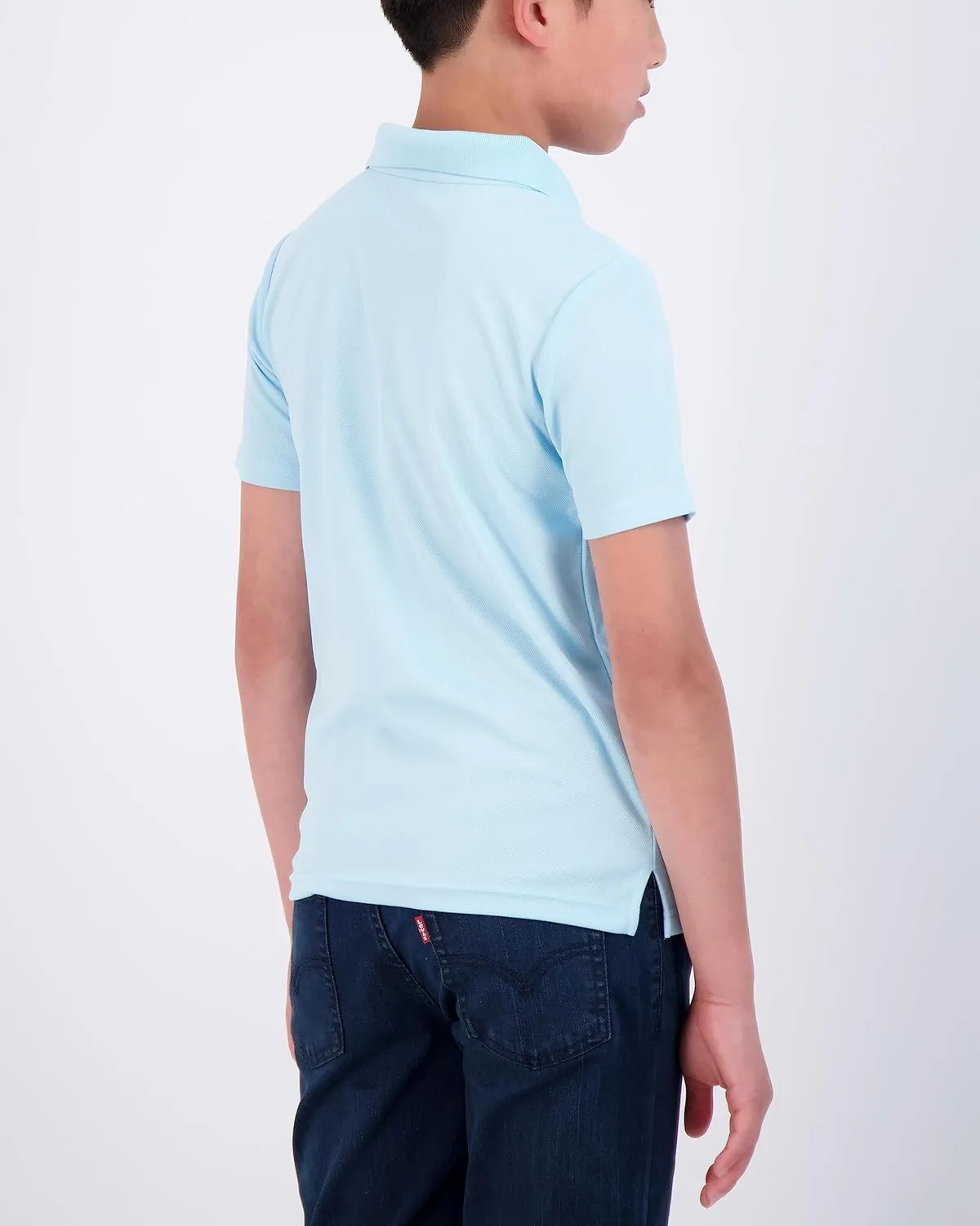 Real Essentials 3 Pack: Boy's Short Sleeve Polo Shirt - School Uniform Active Performance Golf (Ages 4-16)