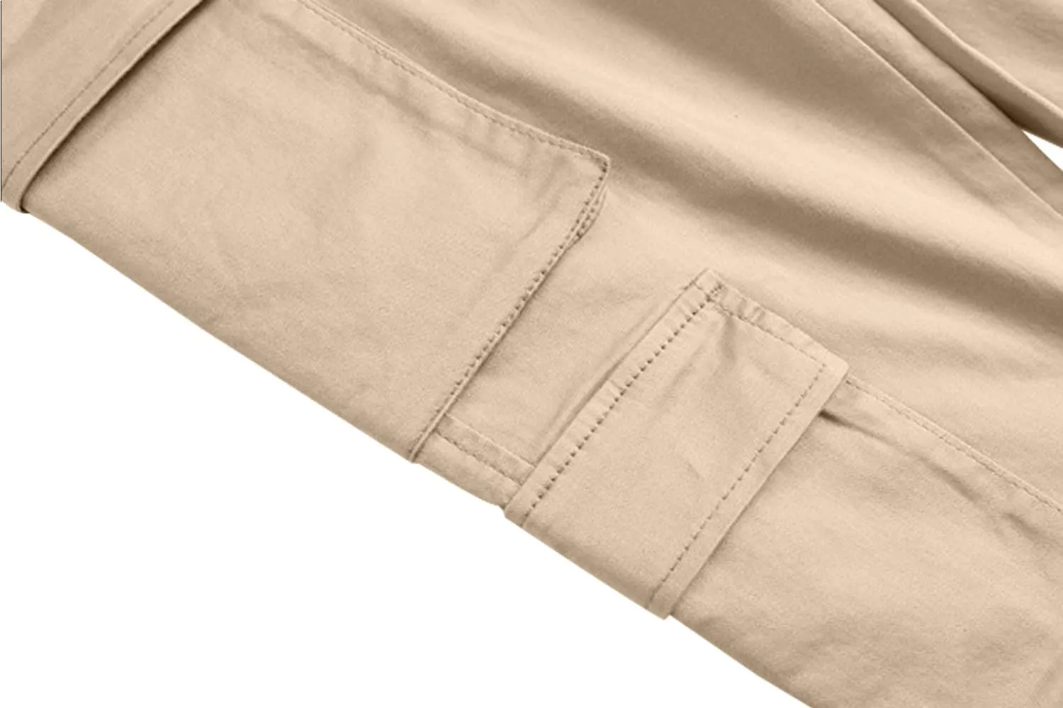 SHOOYING Boy's Cargo Pants Cotton Casual Elastic Joggers Trousers, 6-14 Years