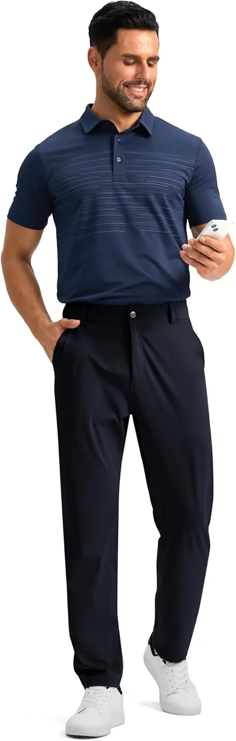 Soothfeel Men's Golf Pants with 5 Pockets Slim Fit Stretch Sweatpants Casual Travel Dress Work Pants for Men