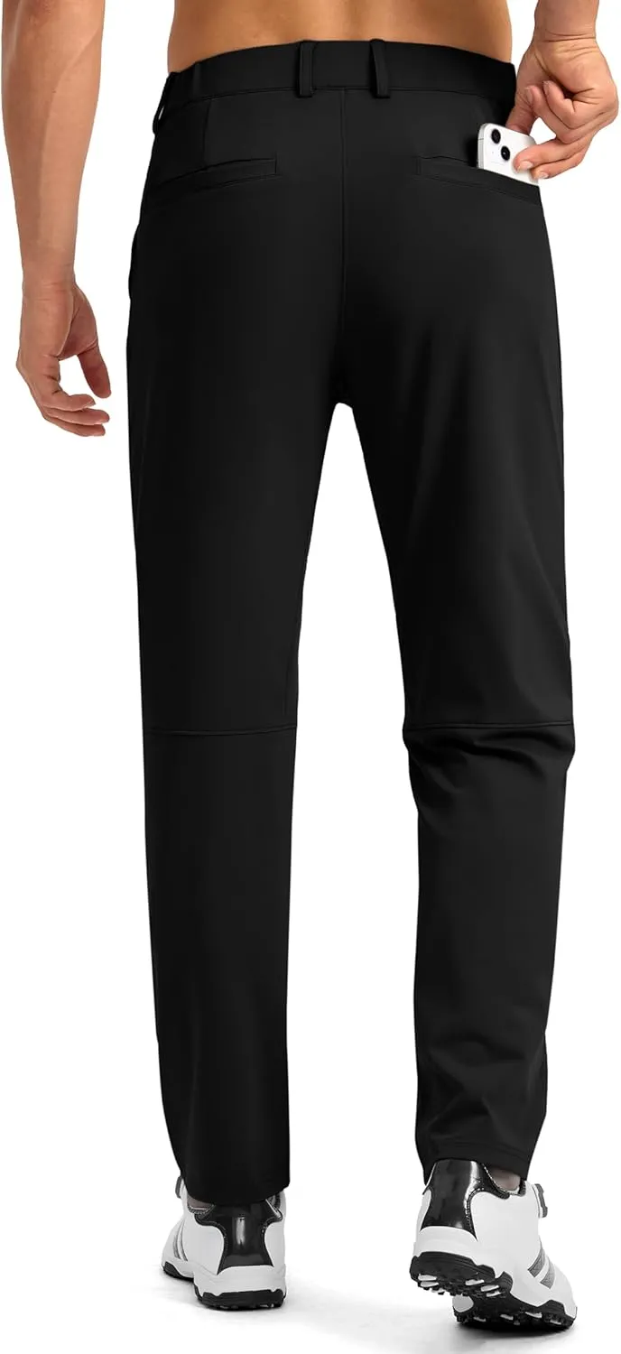 Soothfeel Men's Golf Pants with 5 Pockets Slim Fit Stretch Sweatpants Casual Travel Dress Work Pants for Men