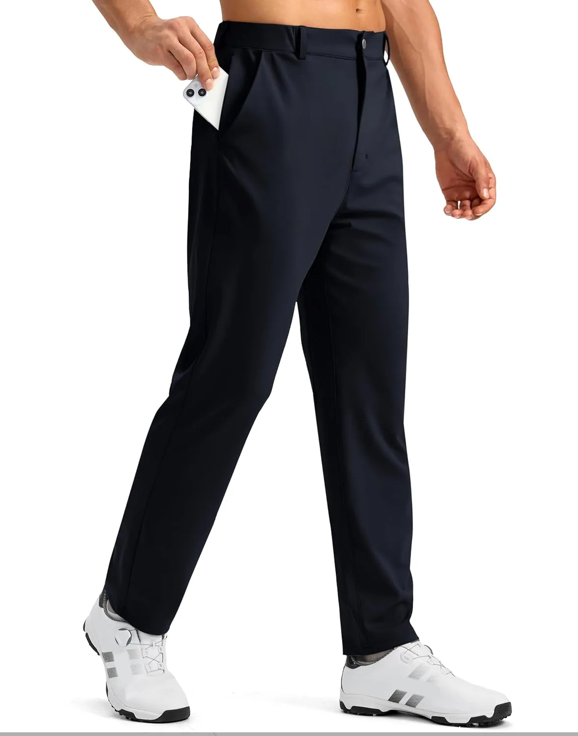 Soothfeel Men's Golf Pants with 5 Pockets Slim Fit Stretch Sweatpants Casual Travel Dress Work Pants for Men