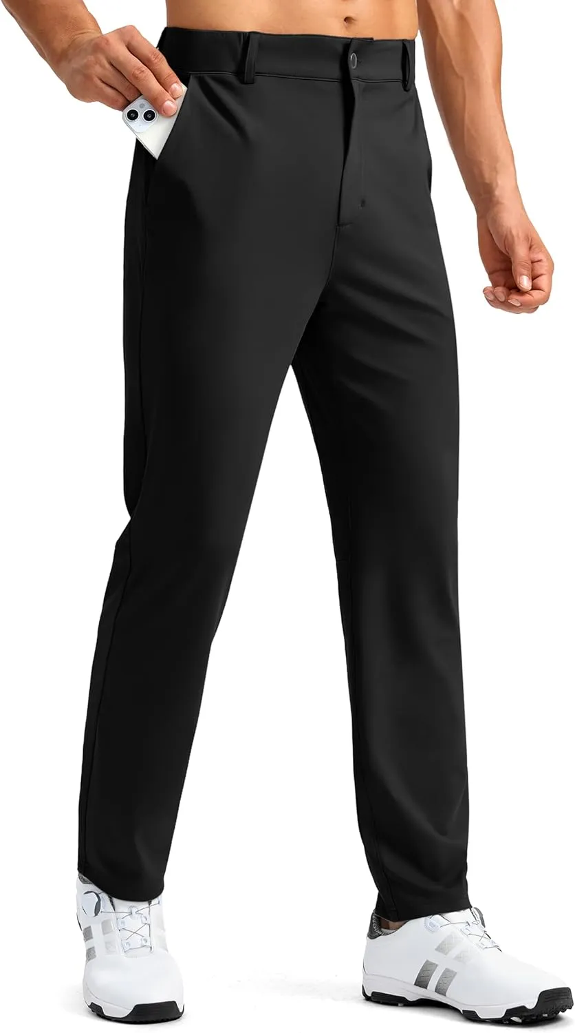Soothfeel Men's Golf Pants with 5 Pockets Slim Fit Stretch Sweatpants Casual Travel Dress Work Pants for Men