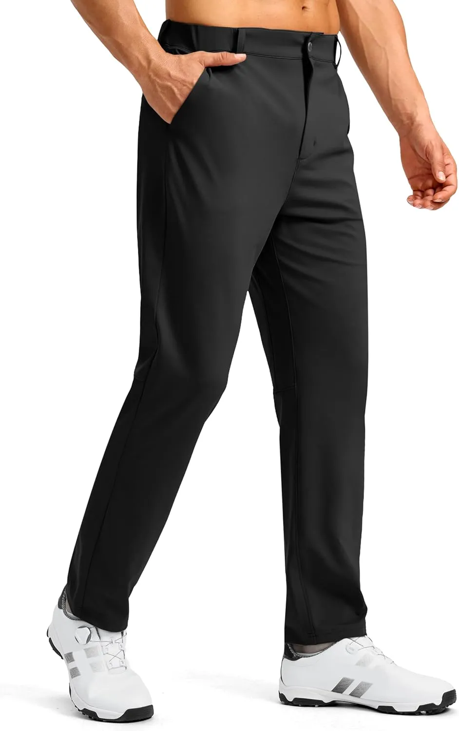 Soothfeel Men's Golf Pants with 5 Pockets Slim Fit Stretch Sweatpants Casual Travel Dress Work Pants for Men