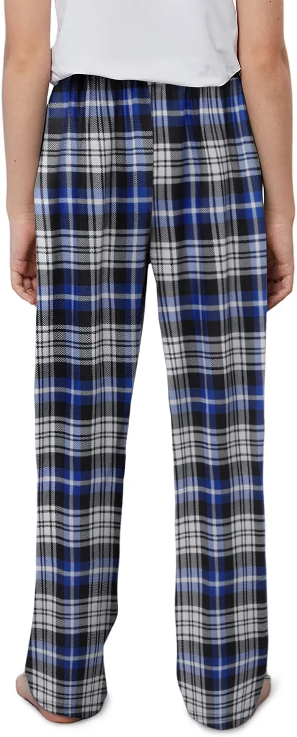 storeofbaby Boys Casual Plaid Pants Loose Elastic Waist Long Trousers with Pockets