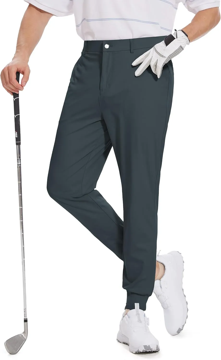 Tapata Men's 29/30/32/34 Inseam 4-Way Stretch Golf Joggers Slim Fit Regular Tall Athletic Sweatpants Casual Dress Pants