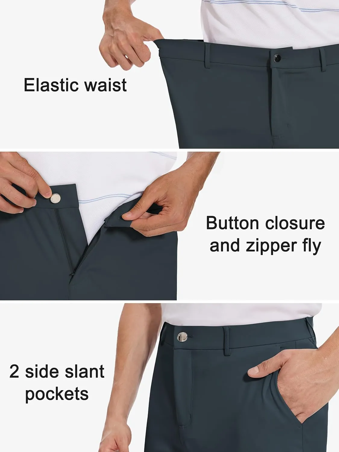 Tapata Men's 29/30/32/34 Inseam 4-Way Stretch Golf Joggers Slim Fit Regular Tall Athletic Sweatpants Casual Dress Pants