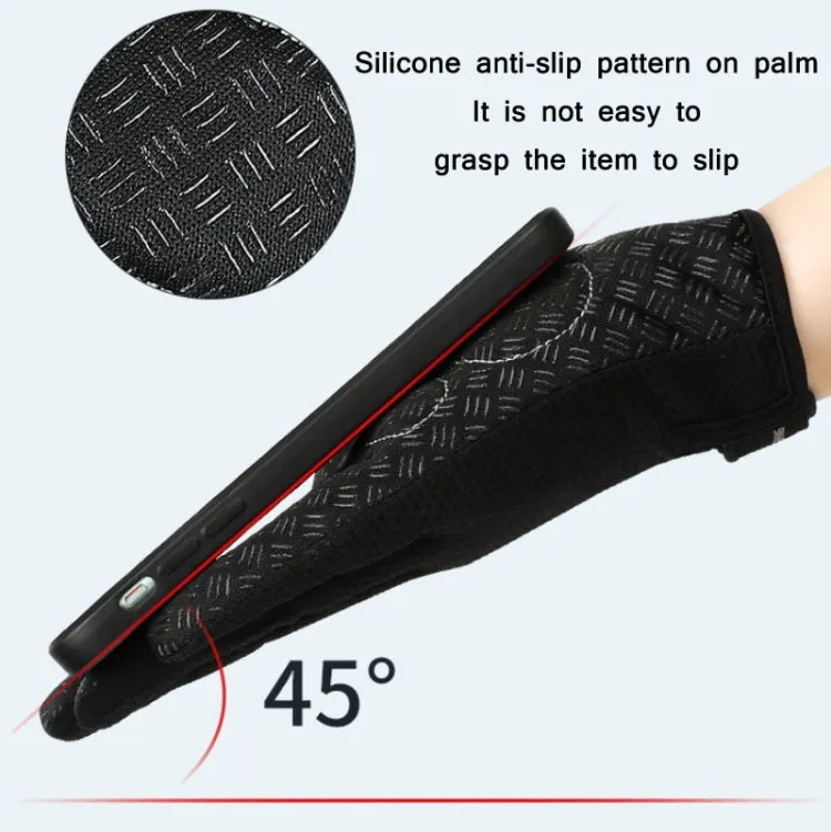 WEST BIKING YP0211223 Full-Finger Gloves For Cycling Shock Absorption Non-Slip Touch Screen Gloves, Size: M(Blue)