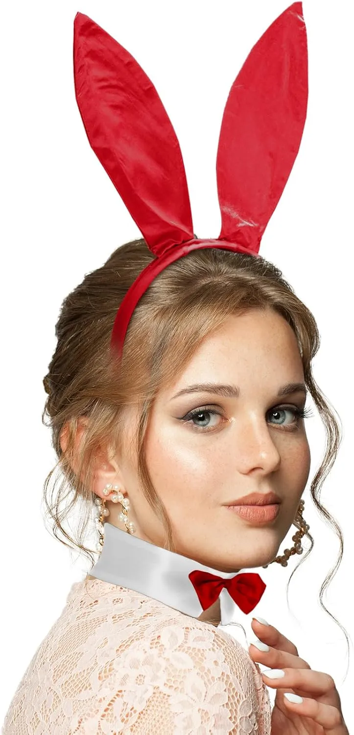 Zhanmai Bunny Costume Set - Including Ear Headband, Cuffs and Tail Accessory for Easter Party